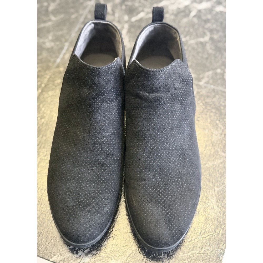 Dr Scholl's Black Women's Slip On Ankle Booties Faux Suede Leather Size 9.5